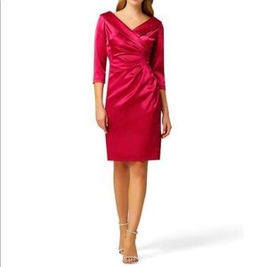 Tahari | Satin Cocktail Dress | Red | 6